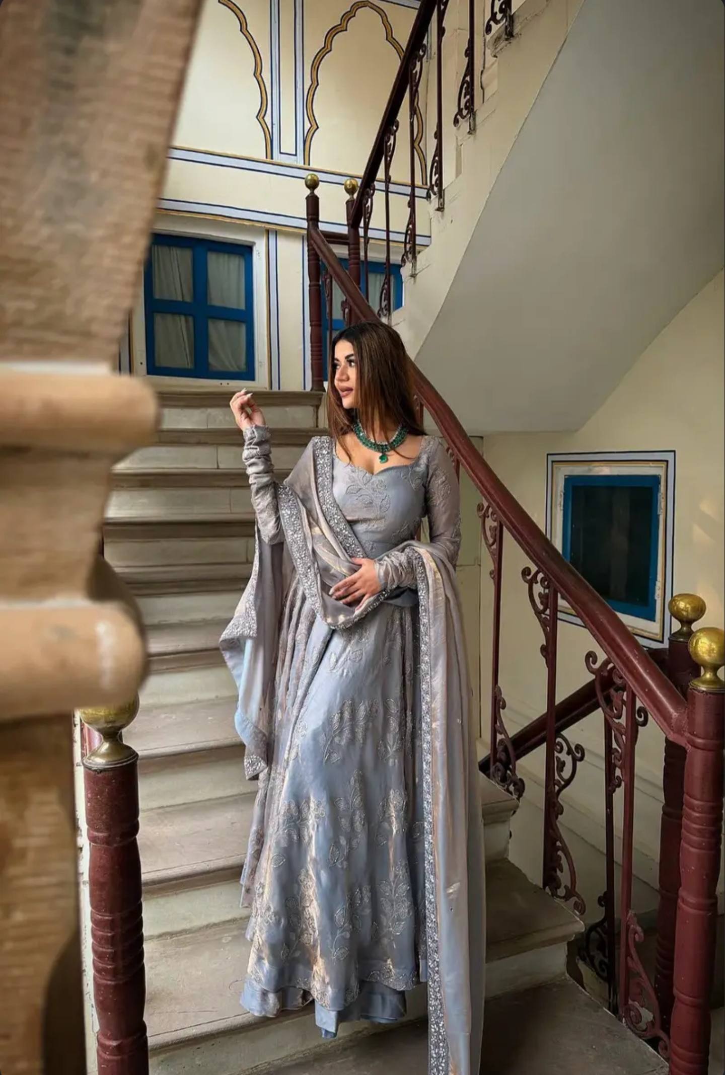 The Cinematic Platinum Silk Silhouette
